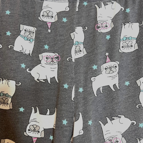 Jenni Intimates Womens Pajama Pants Size XXL Pug Novelty Print Gray White - Picture 3 of 6